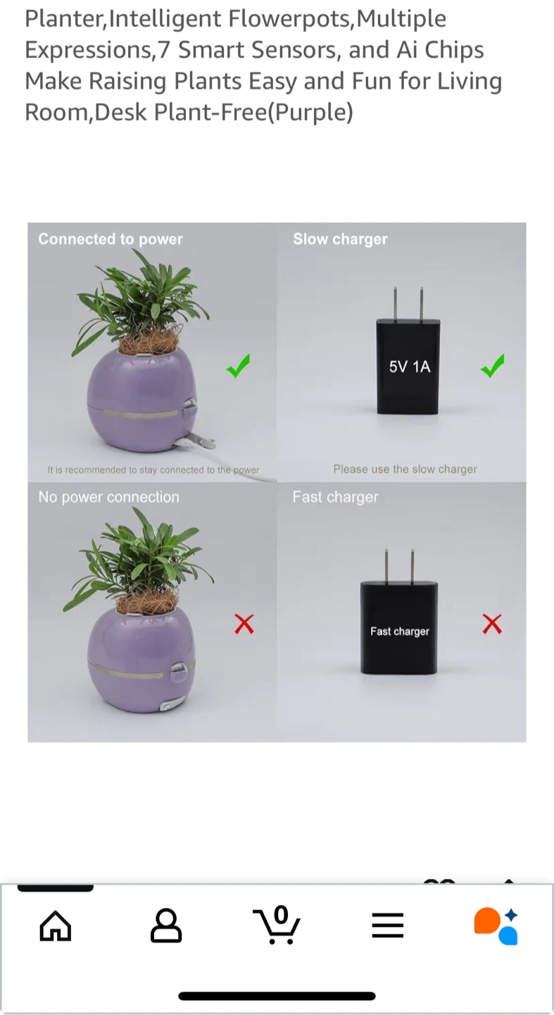 Ivy Intelligent Smart Flowerpot - Purple - photo 2