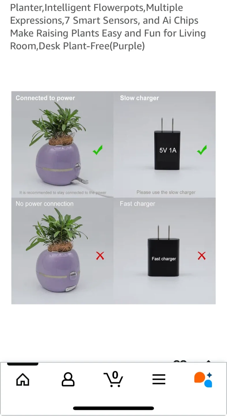 Ivy Intelligent Smart Flowerpot - Purple image indicator(2)