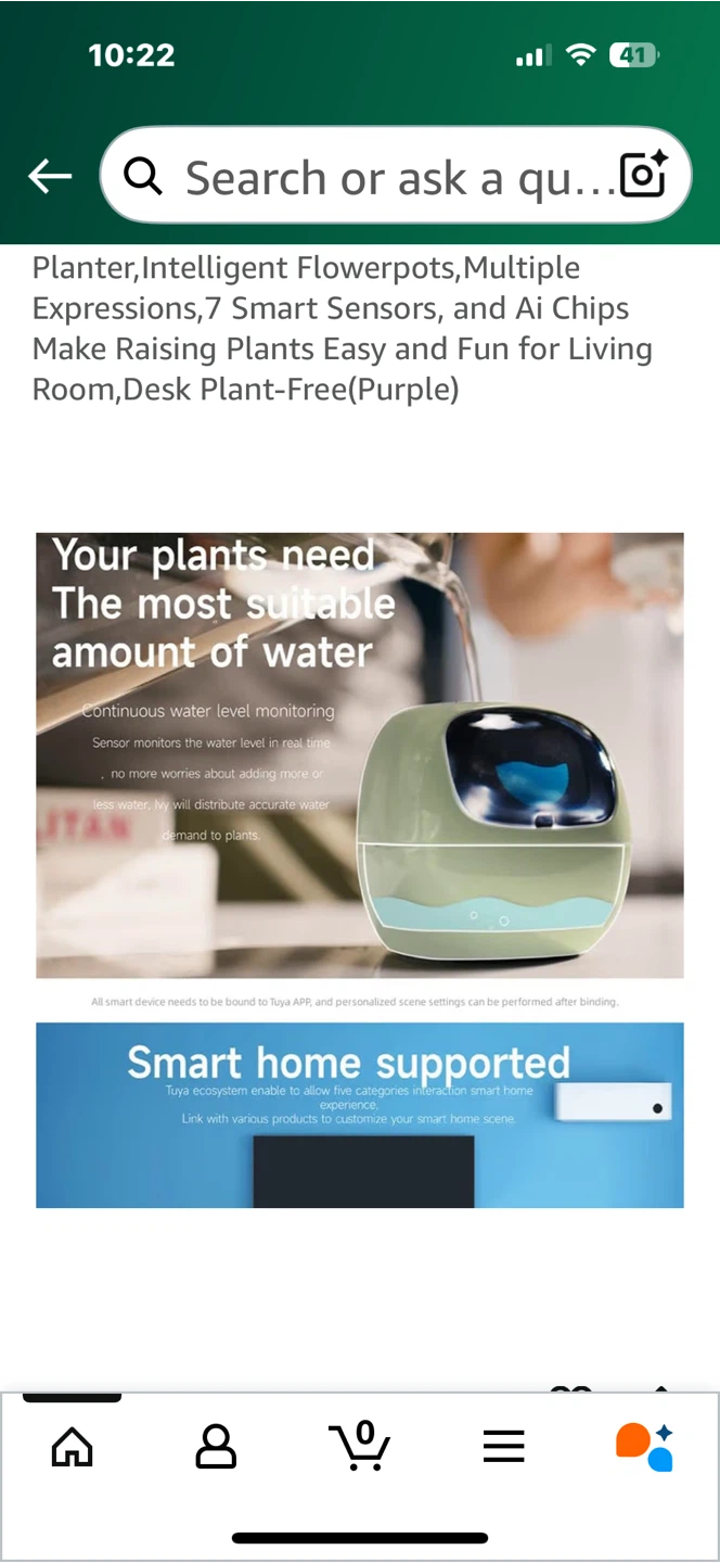 Ivy Intelligent Smart Flowerpot - Purple - photo 4