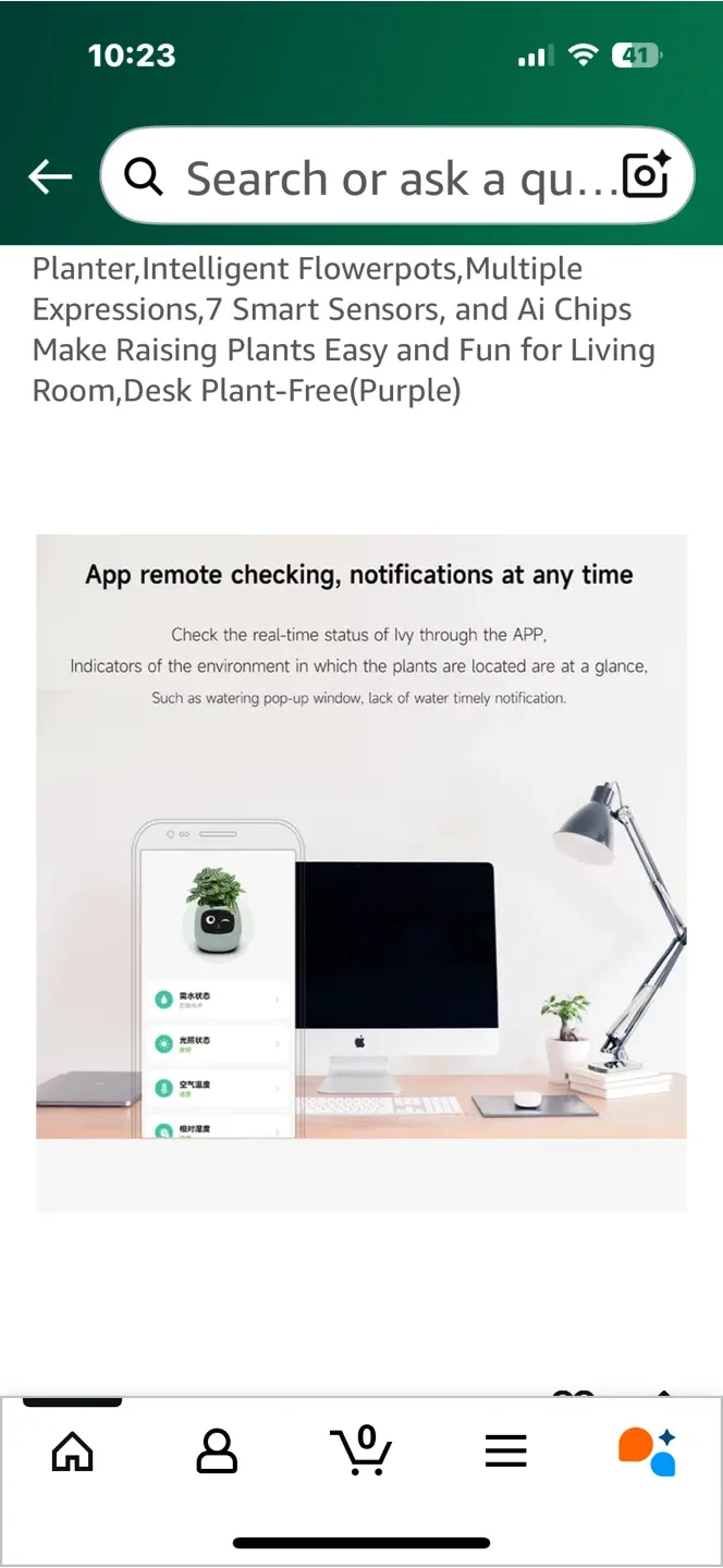 Ivy Intelligent Smart Flowerpot - Purple image indicator(5)