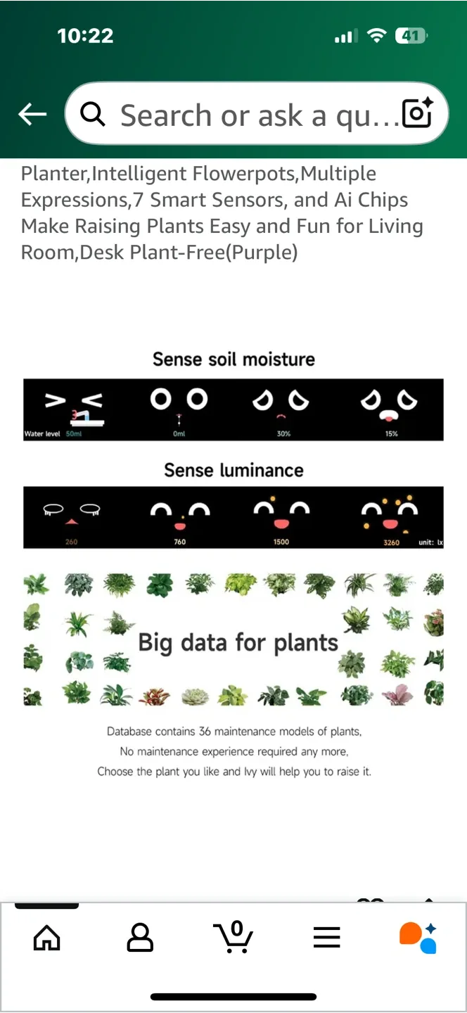 Ivy Intelligent Smart Flowerpot - Purple image indicator(3)