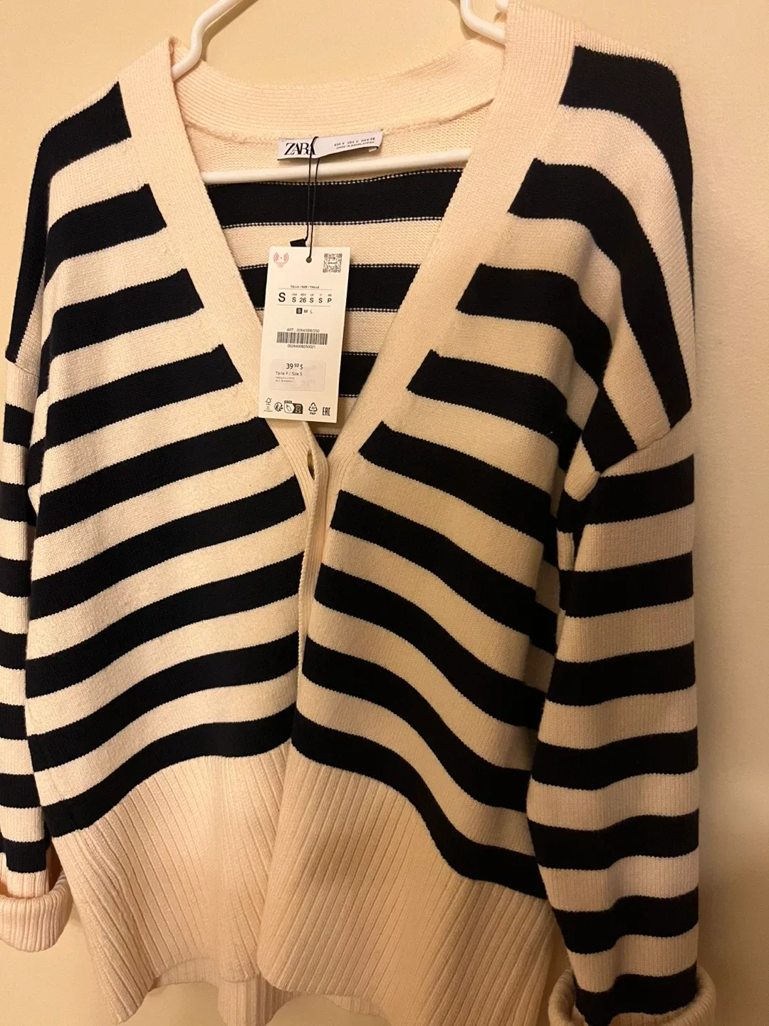 Zara - NEW with tag - Stripped knit cardigan image indicator(5)