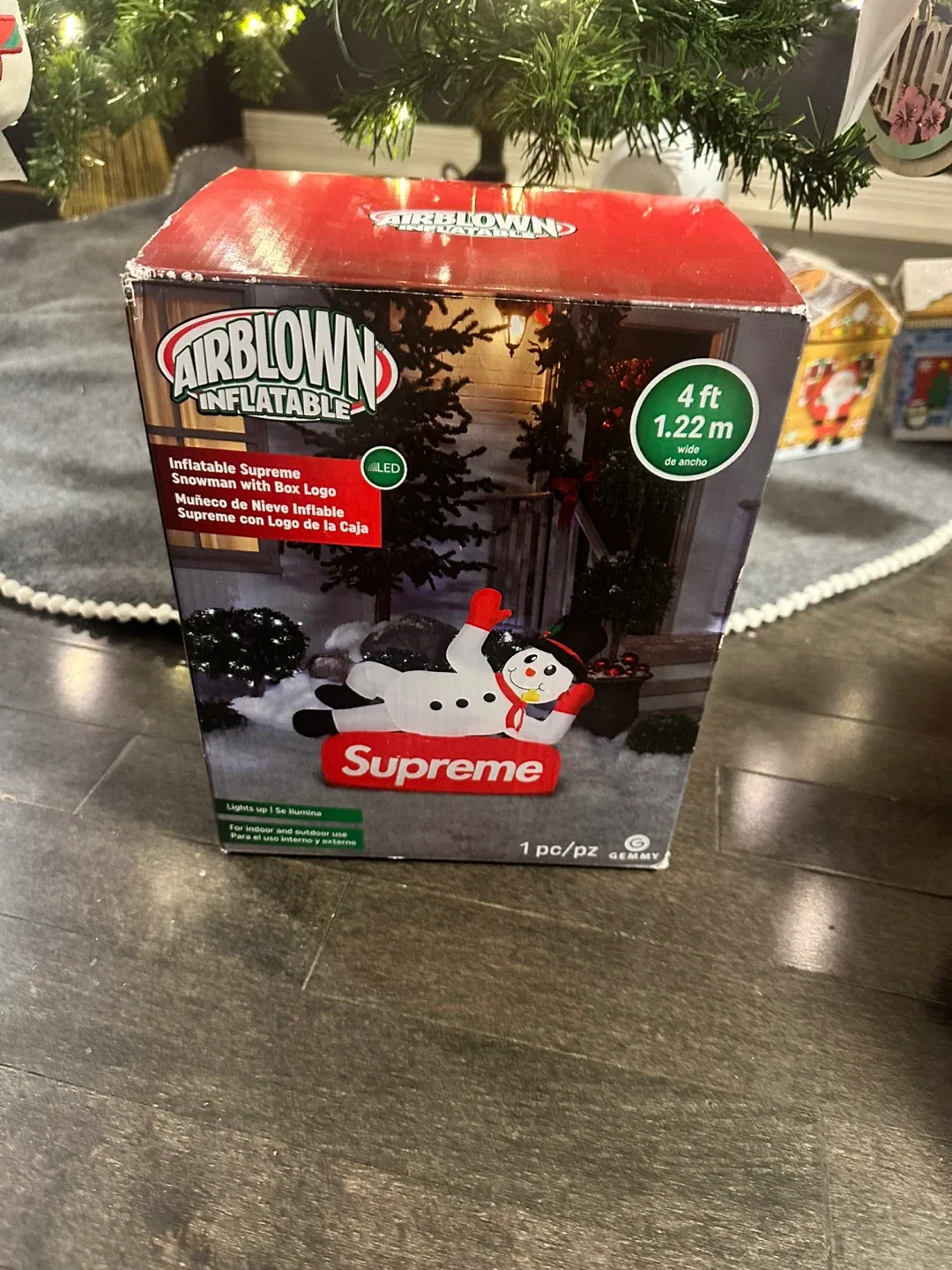 Airblown Inflatable Supreme Snowman with Box Logo - 4 ft image indicator(2)