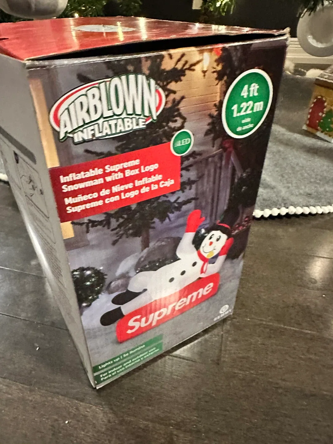 Airblown Inflatable Supreme Snowman with Box Logo - 4 ft image indicator(4)