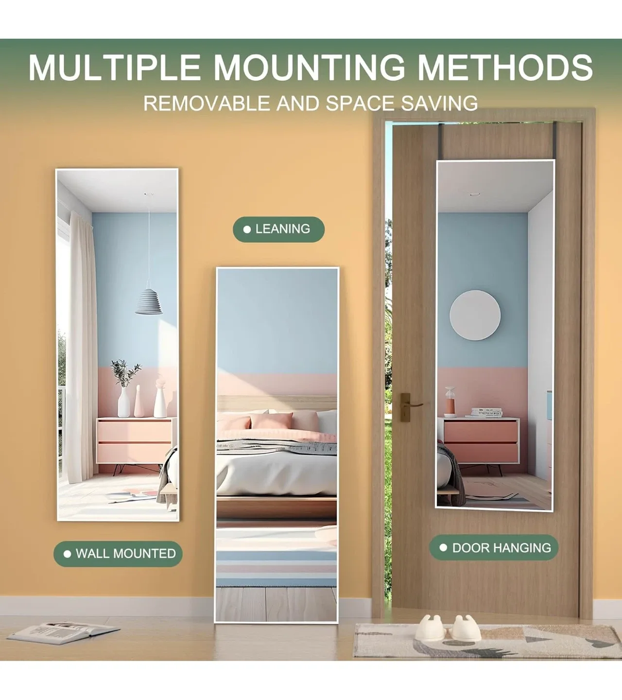Full Length Over-the-Door Mirror image indicator(4)