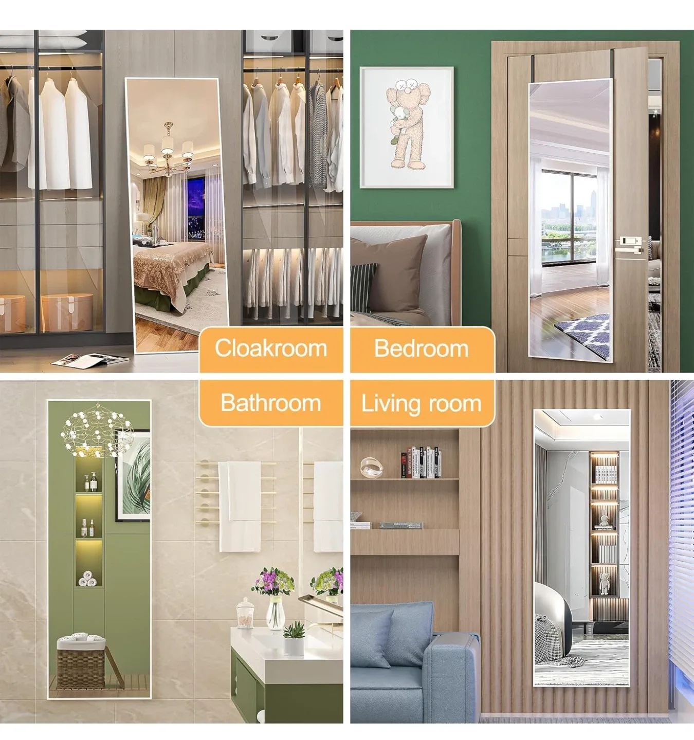 Full Length Over-the-Door Mirror image indicator(5)