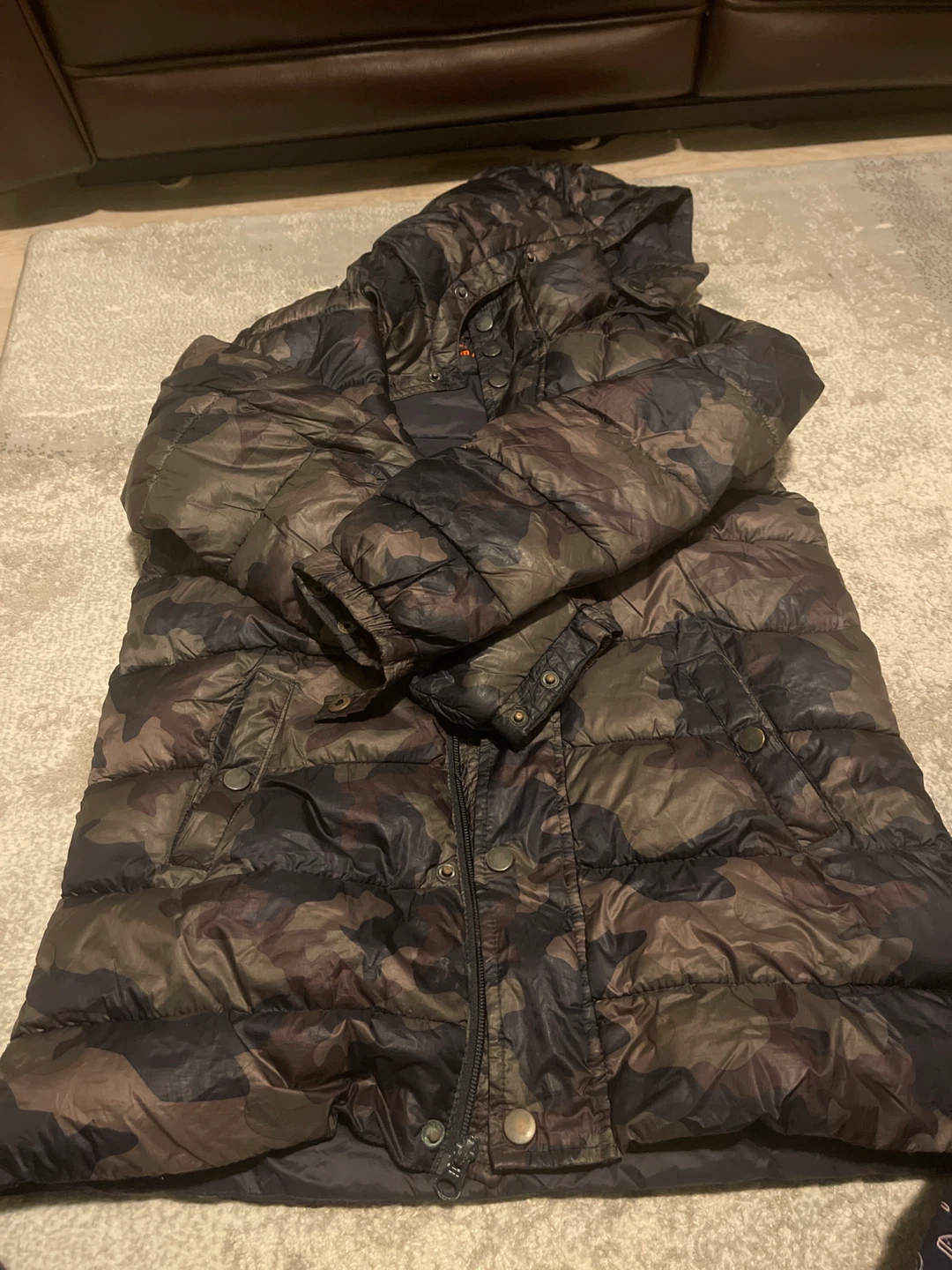 Joe Fresh Camo Puffer Jacket - Size M