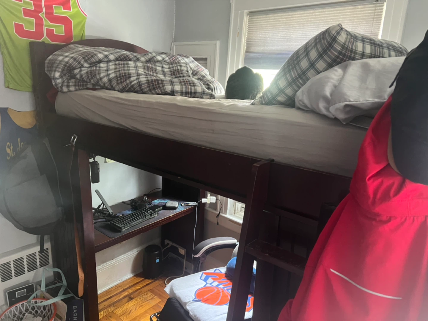 Pottery Barn Loft Bed with Desk and Shelves