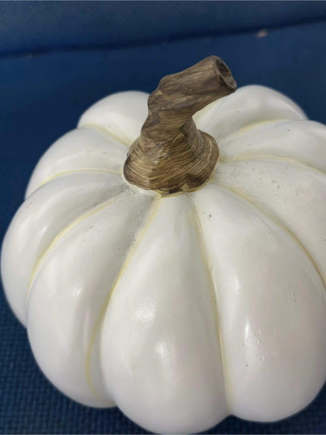White Decorative Pumpkin - photo 2
