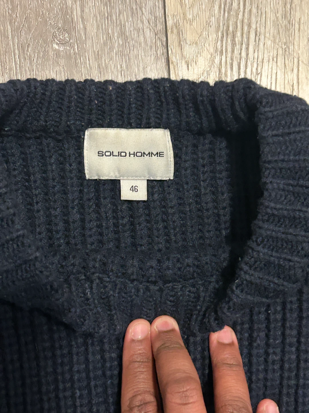 Solid Homme Knit Sweater - Size 46 - photo 3