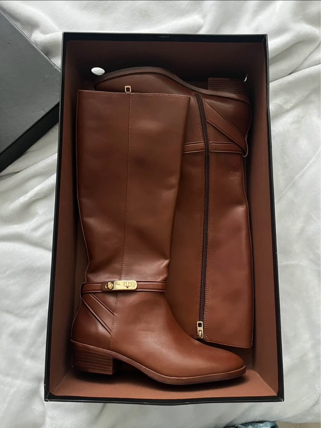 Coach Brown Leather Riding Boots in Box 8.5w - photo 2