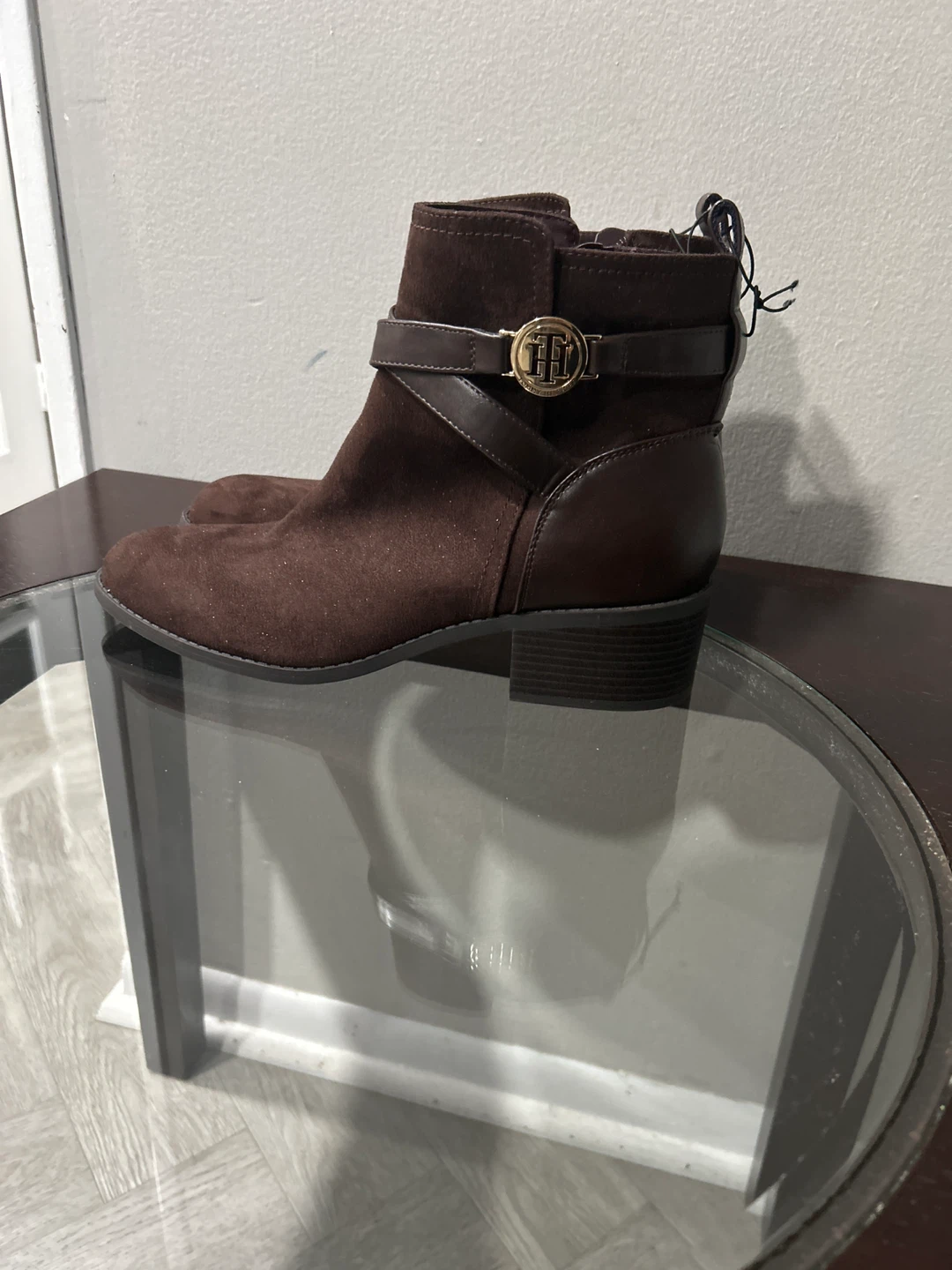 Brand New Brown velvet boots size 11 - photo 2