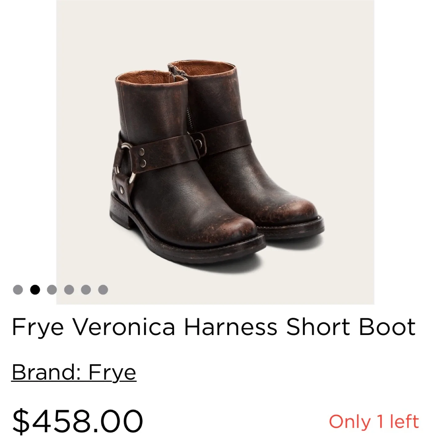 $60-Women’s Frye short boot leather size 6 image indicator(8)