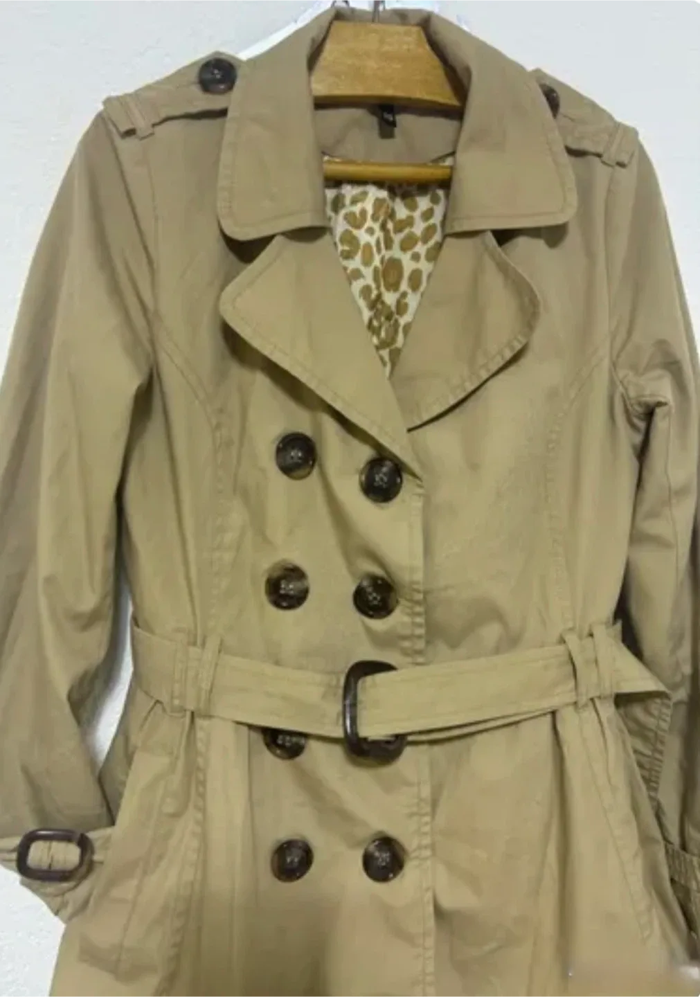 Divided by H&M Beige Trench Coat image indicator(4)