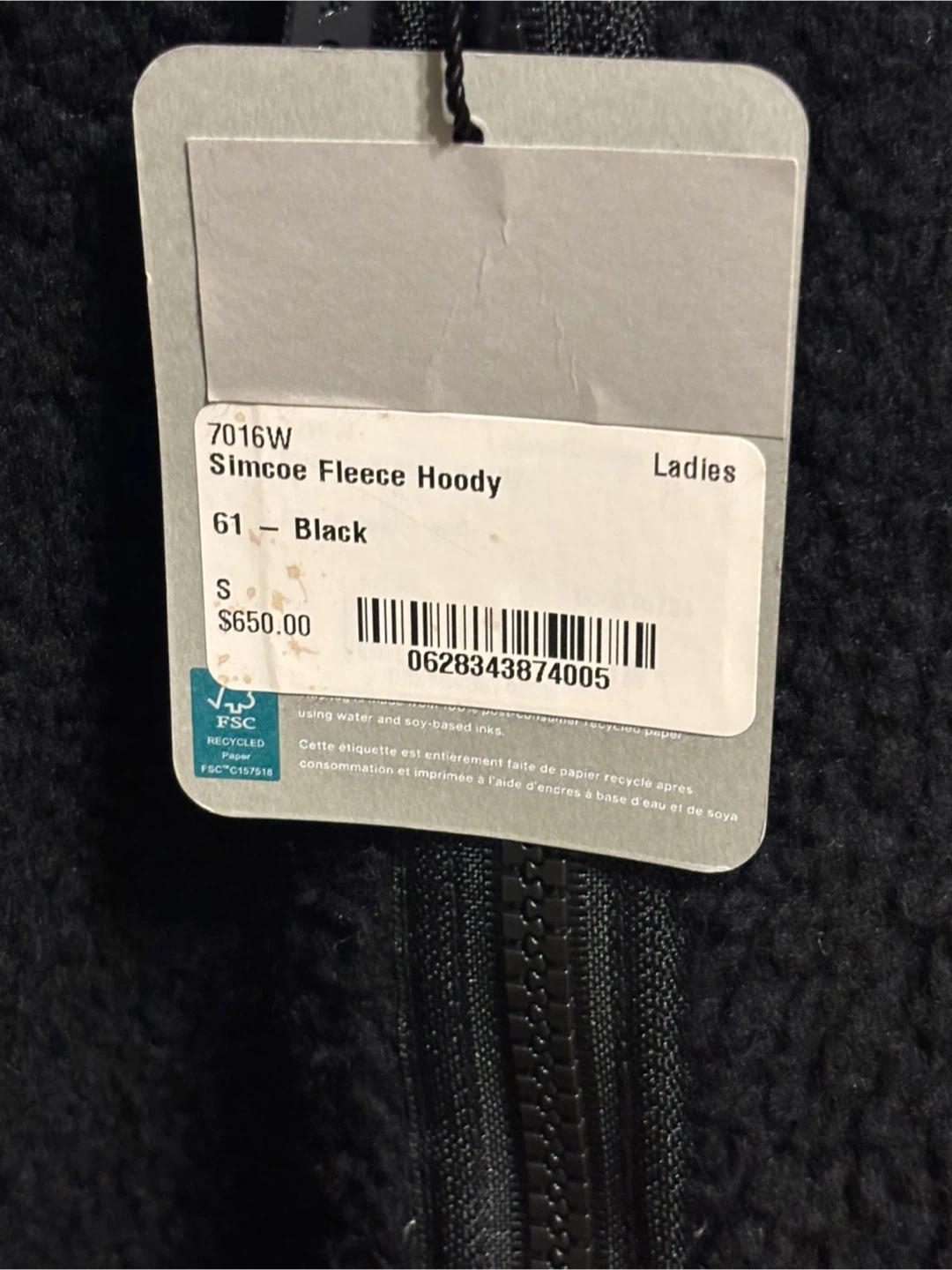 Canada Goose Simcoe Fleece Hoody - Black - Size Small - photo 4