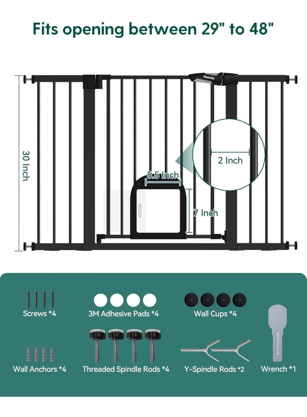 Babelio Pet & Baby Gate 29-48" image indicator(2)