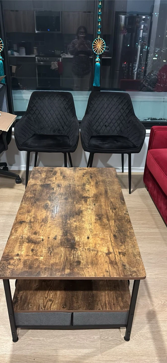 2 Black velvet chairs - photo 2