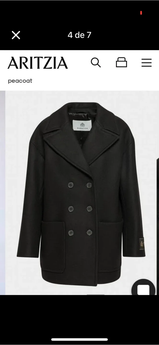 Aritzia Babaton Promenade Coat - Virgin Wool, Black, S image indicator(3)