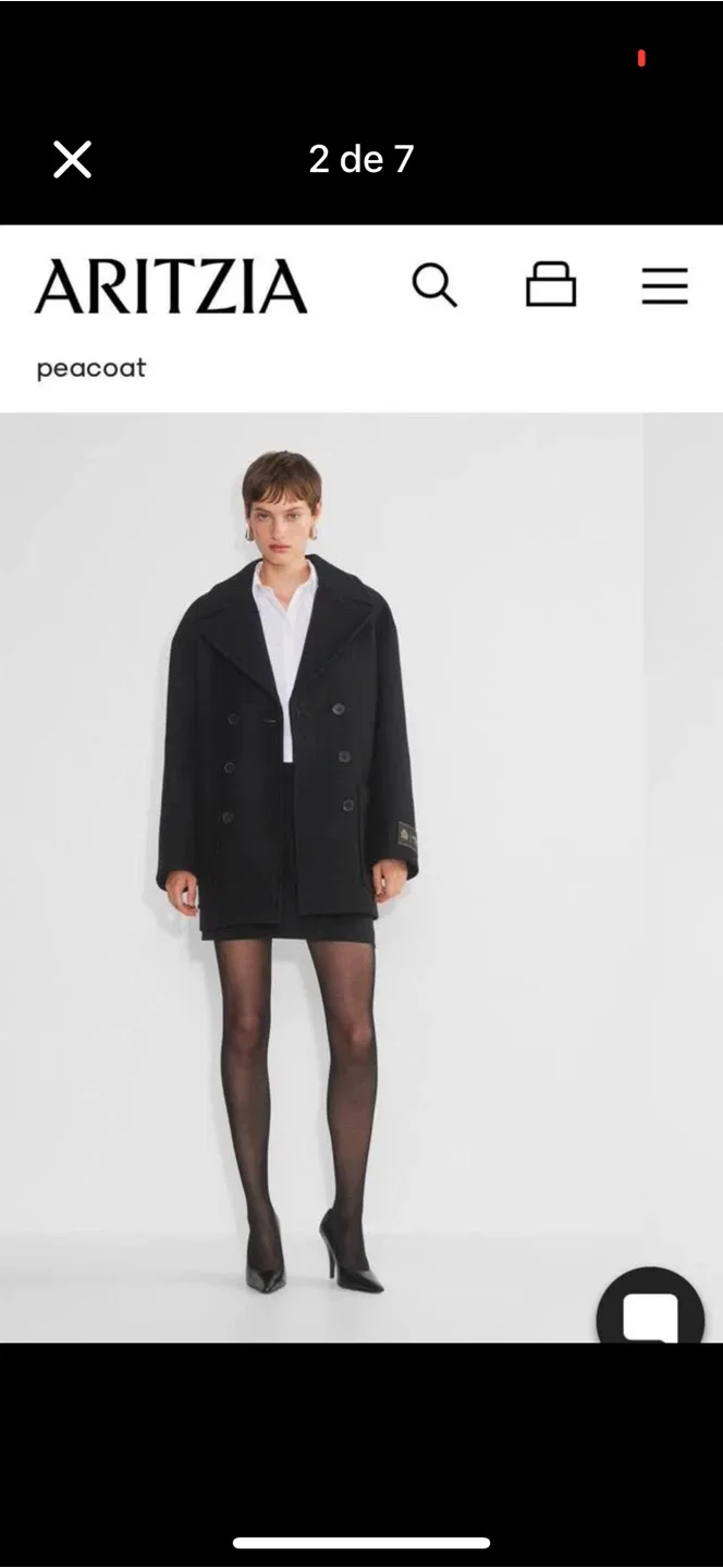 Aritzia Babaton Promenade Coat - Virgin Wool, Black, S image indicator(2)