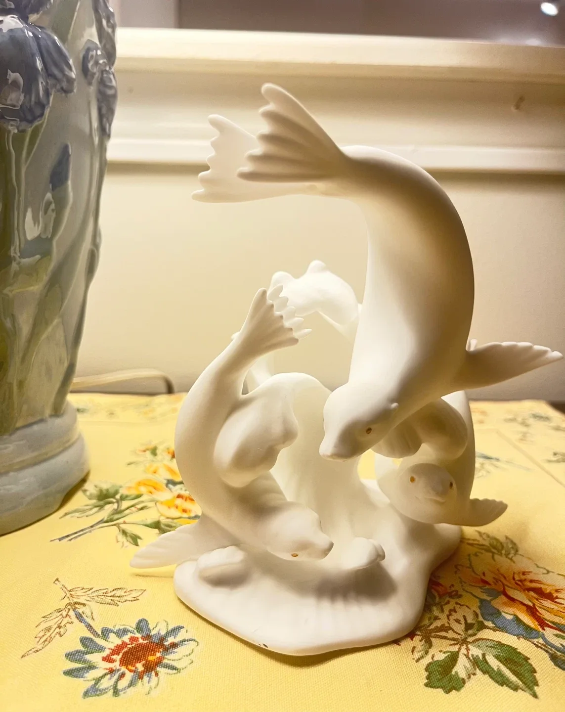Vintage Porcelain Seal Figurine