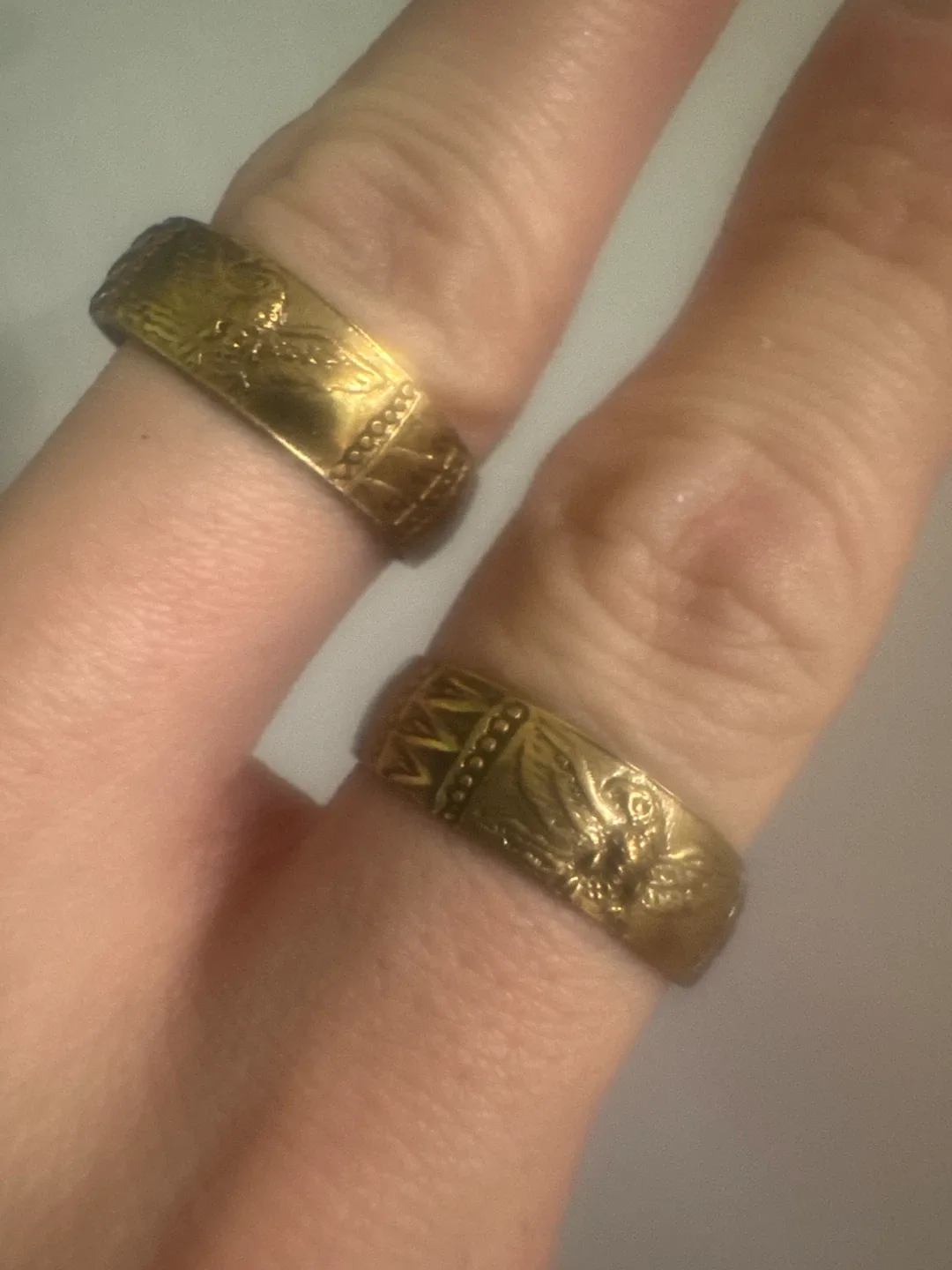 Gold Tone Adjustable Rings. -12 total