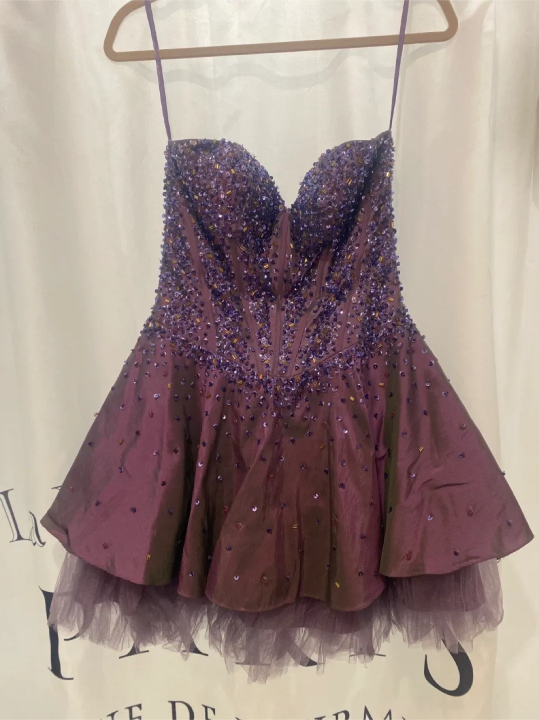 Moving!!! The part y EDIT!!!Purple Beaded Dress - Size 6 image indicator(9)
