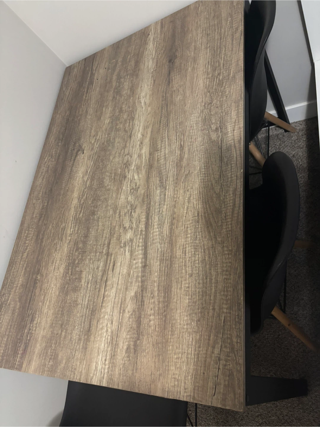 Dining Table with 2 Black Chairs - photo 3