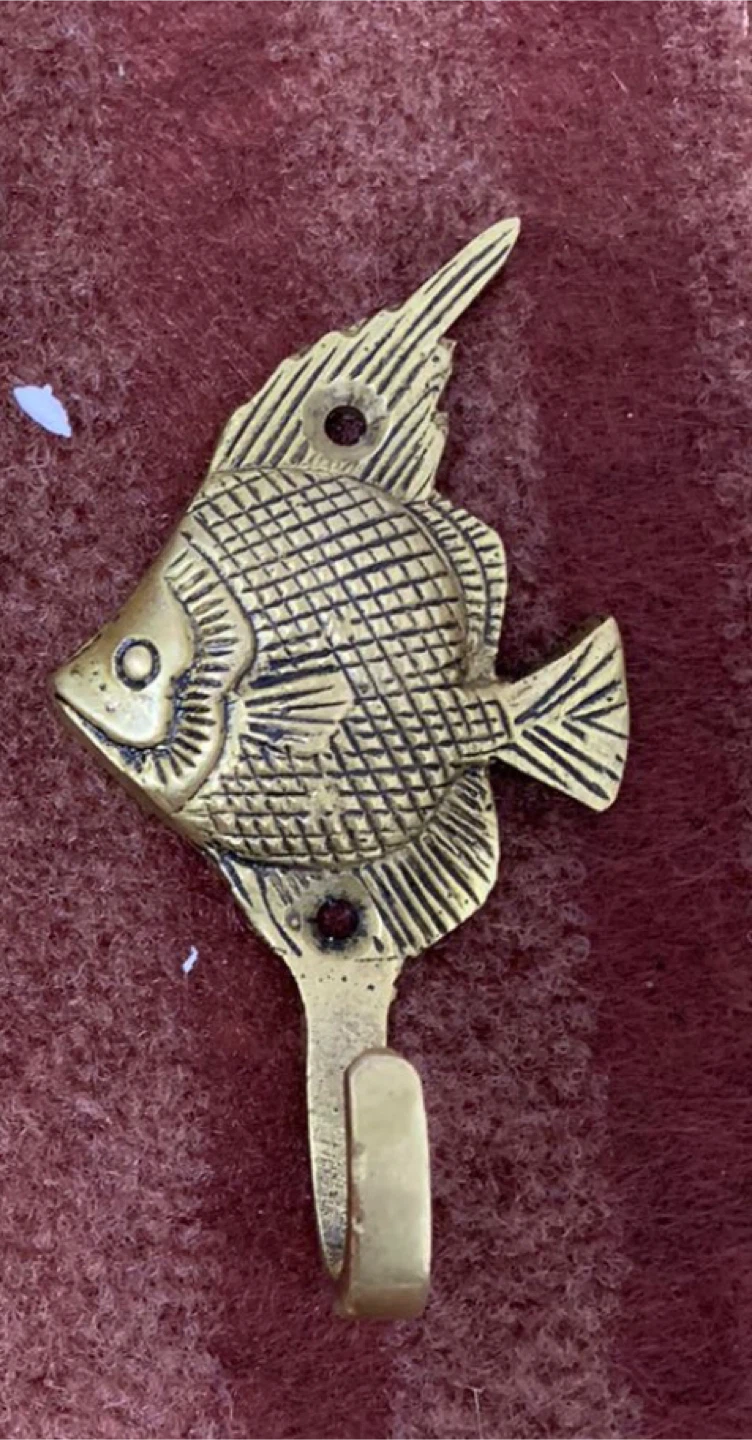 Solid Brass Fish Wall Hook - Handmade - photo 5