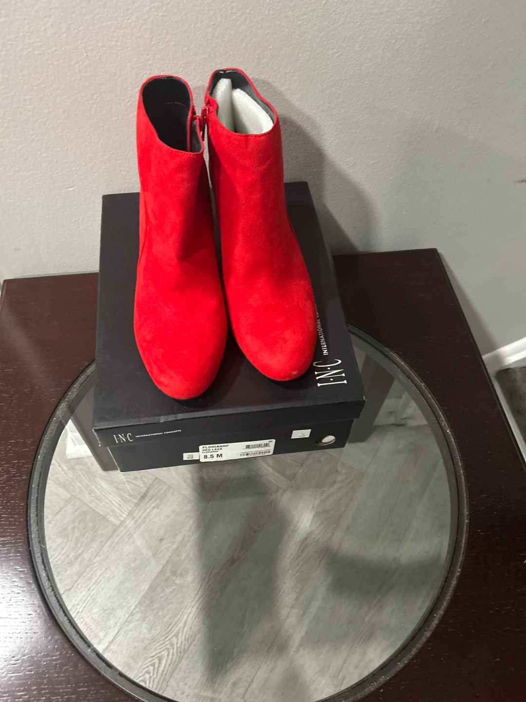 International concepts red suede boots size 8.5 M - photo 4