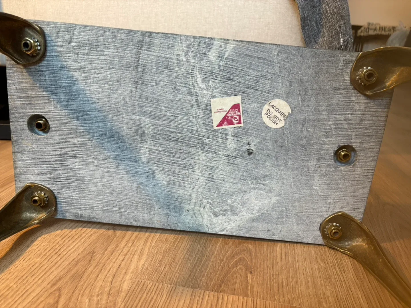 Vintage Brass & Marble Magazine Rack image indicator(4)