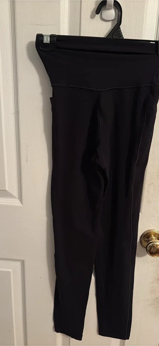 Black Leggings aerie pockets crossover size small thumbnail