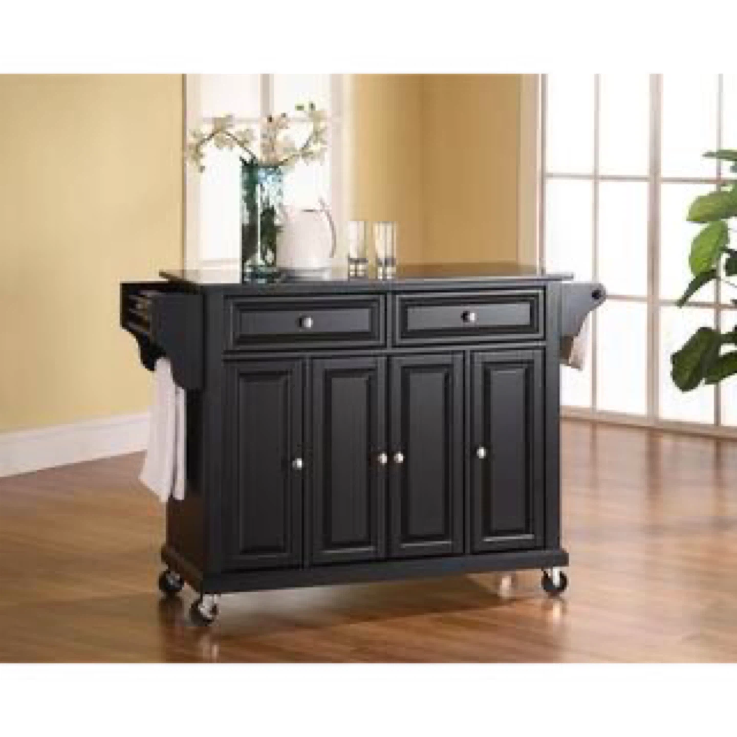 Black Kitchen Island Cart - photo 3