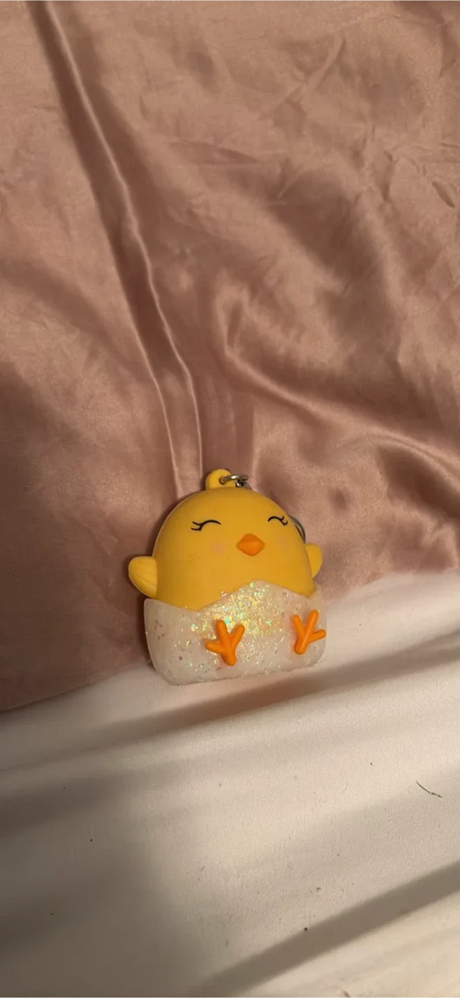 Cute Chick Keychain - Yellow thumbnail