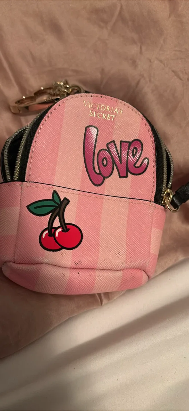 Victoria's Secret Pink Mini Backpack Keychain thumbnail