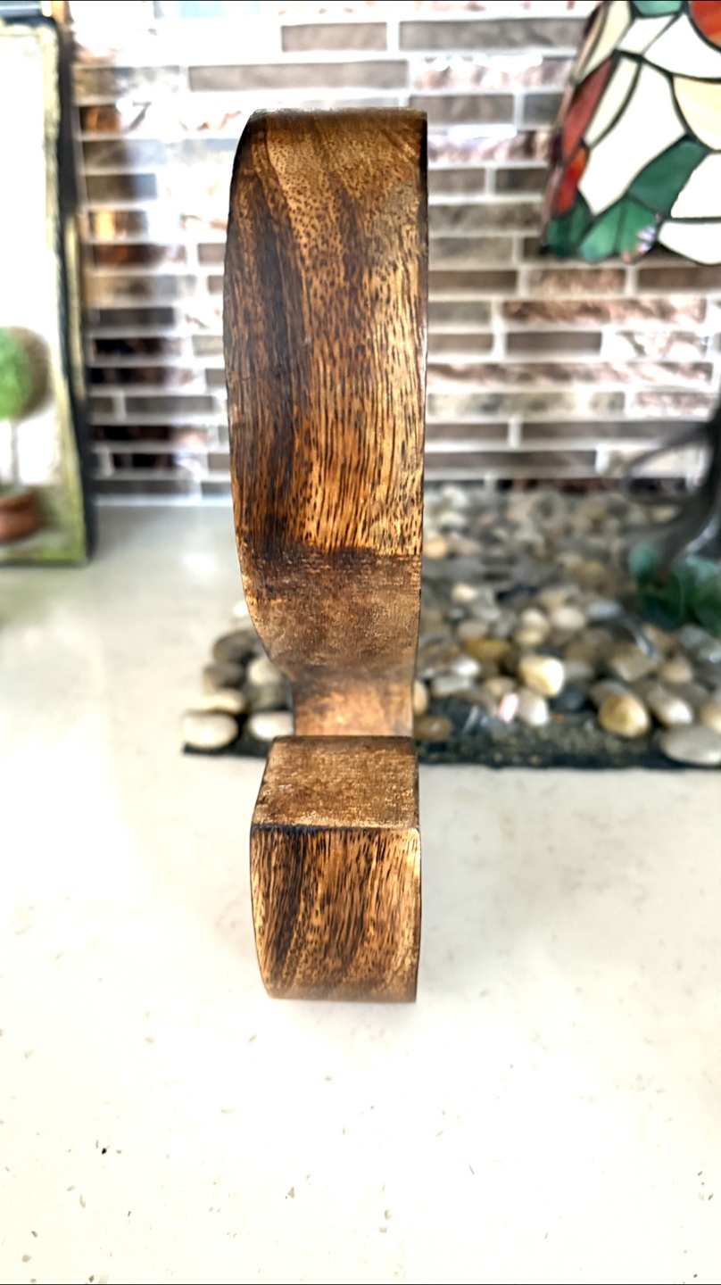 Hand Carved Wooden Letter S Decor - photo 4