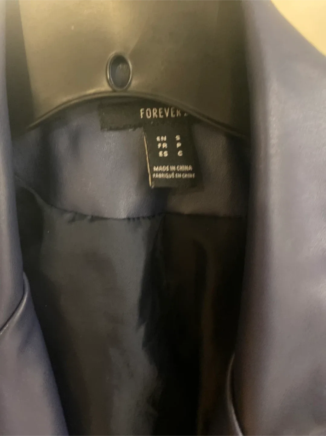 Forever 21 Faux Leather Blazer - Size S image indicator(3)