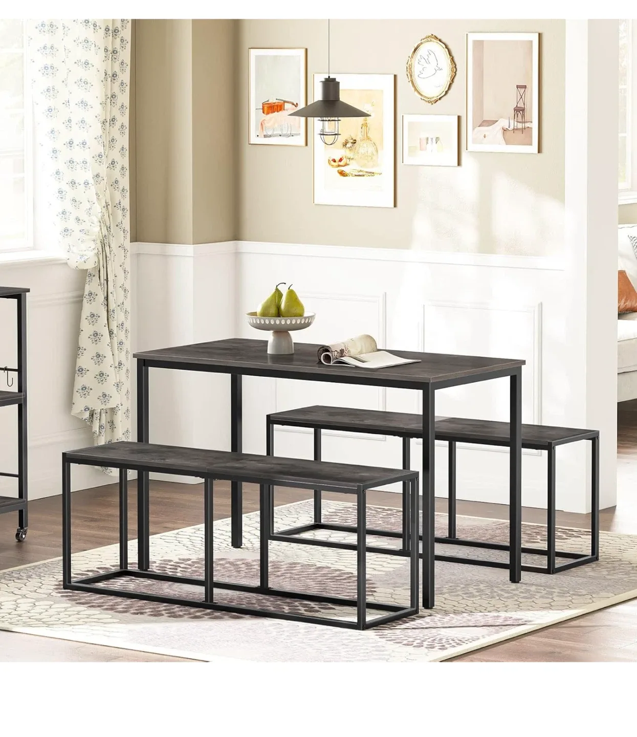 Entryway Bench - Wood & Metal Frame image indicator(2)