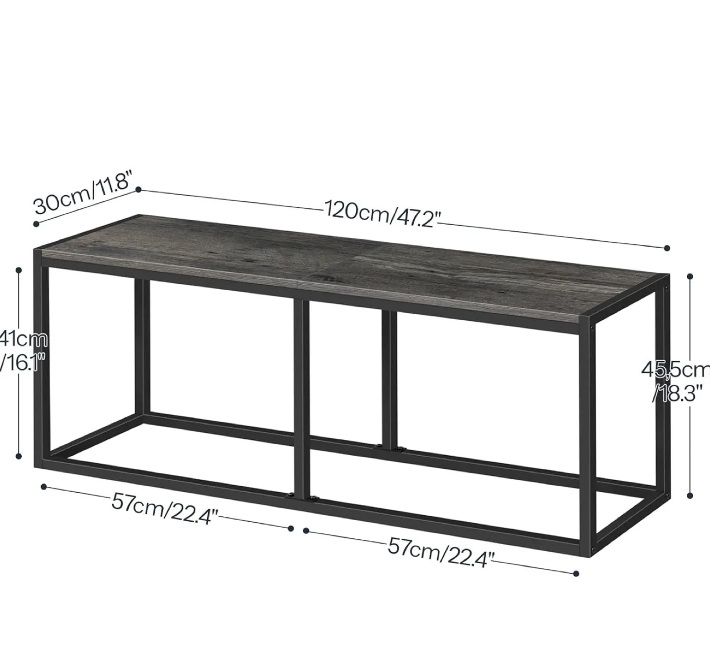 Entryway Bench - Wood & Metal Frame image indicator(3)