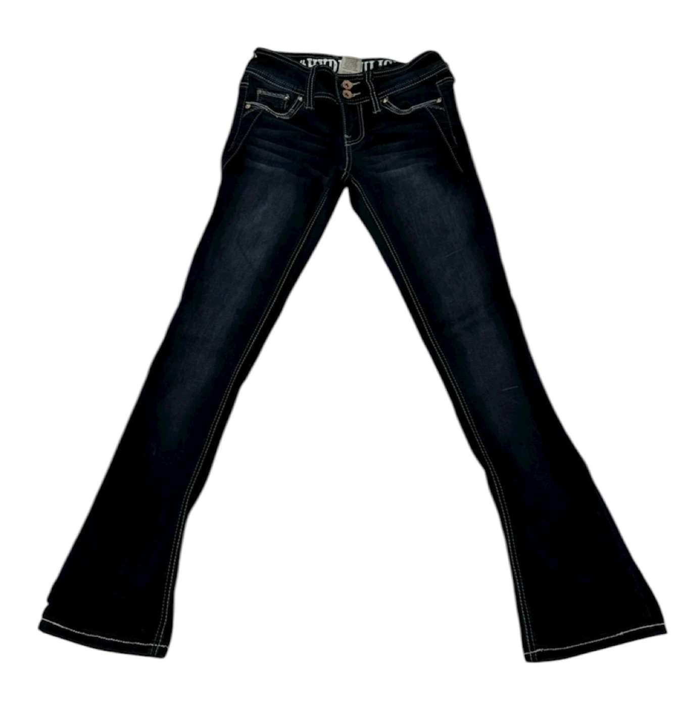 Hydraulic Dark Wash Flare Jeans - Size 0 - photo 4
