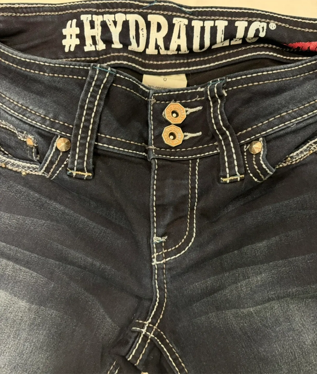 Hydraulic Dark Wash Flare Jeans - Size 0