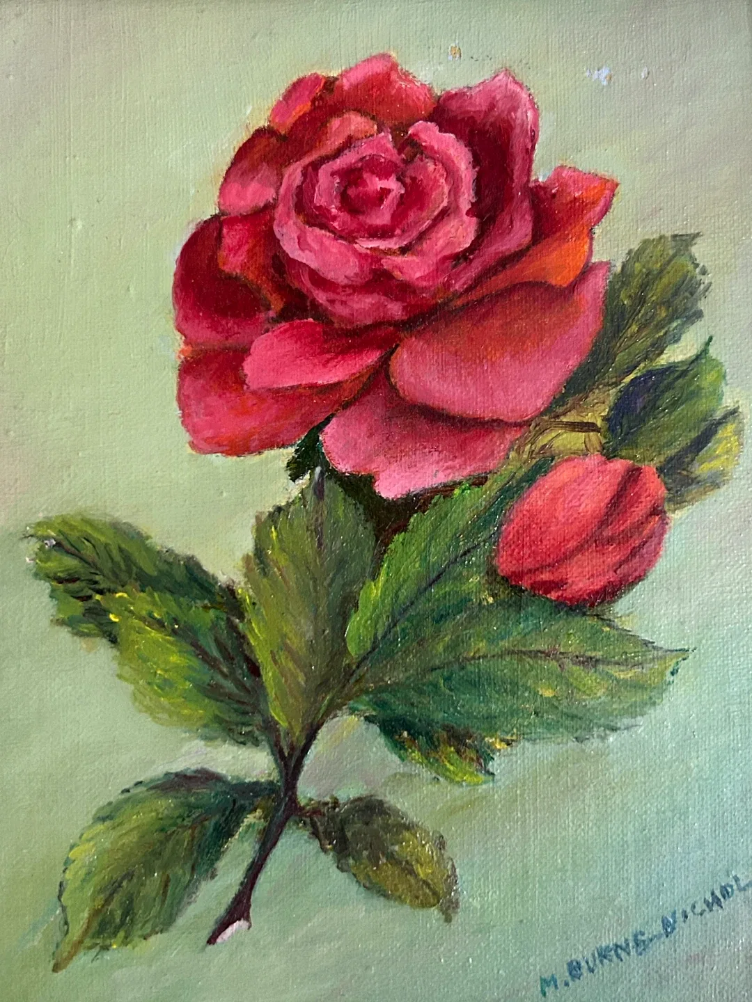 Fredrix Canvas Panel Rose Painting image indicator(5)