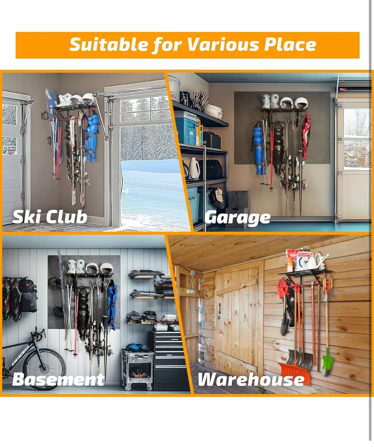 Multi-Purpose Heavy Duty Garage Organizer image indicator(8)