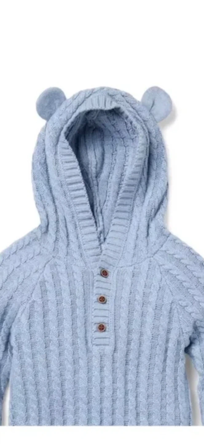 Janie and jack Baby Bear Hooded Jumpsuit