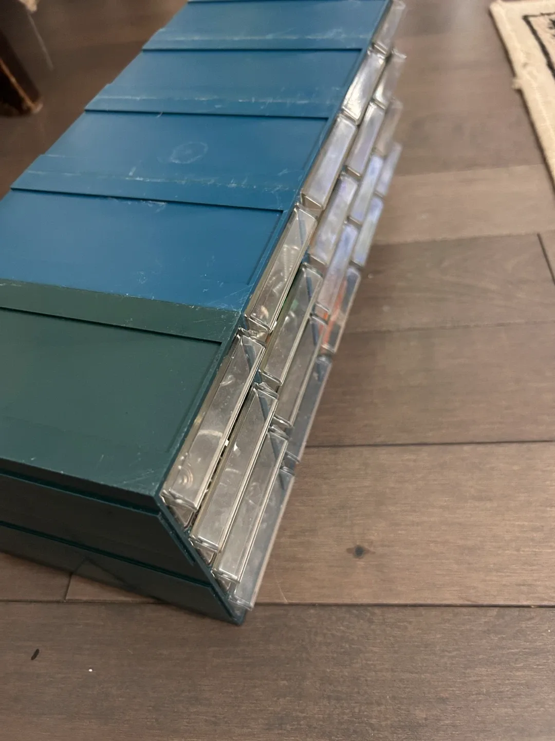 Blue Storage Cabinet with Hardware image indicator(2)