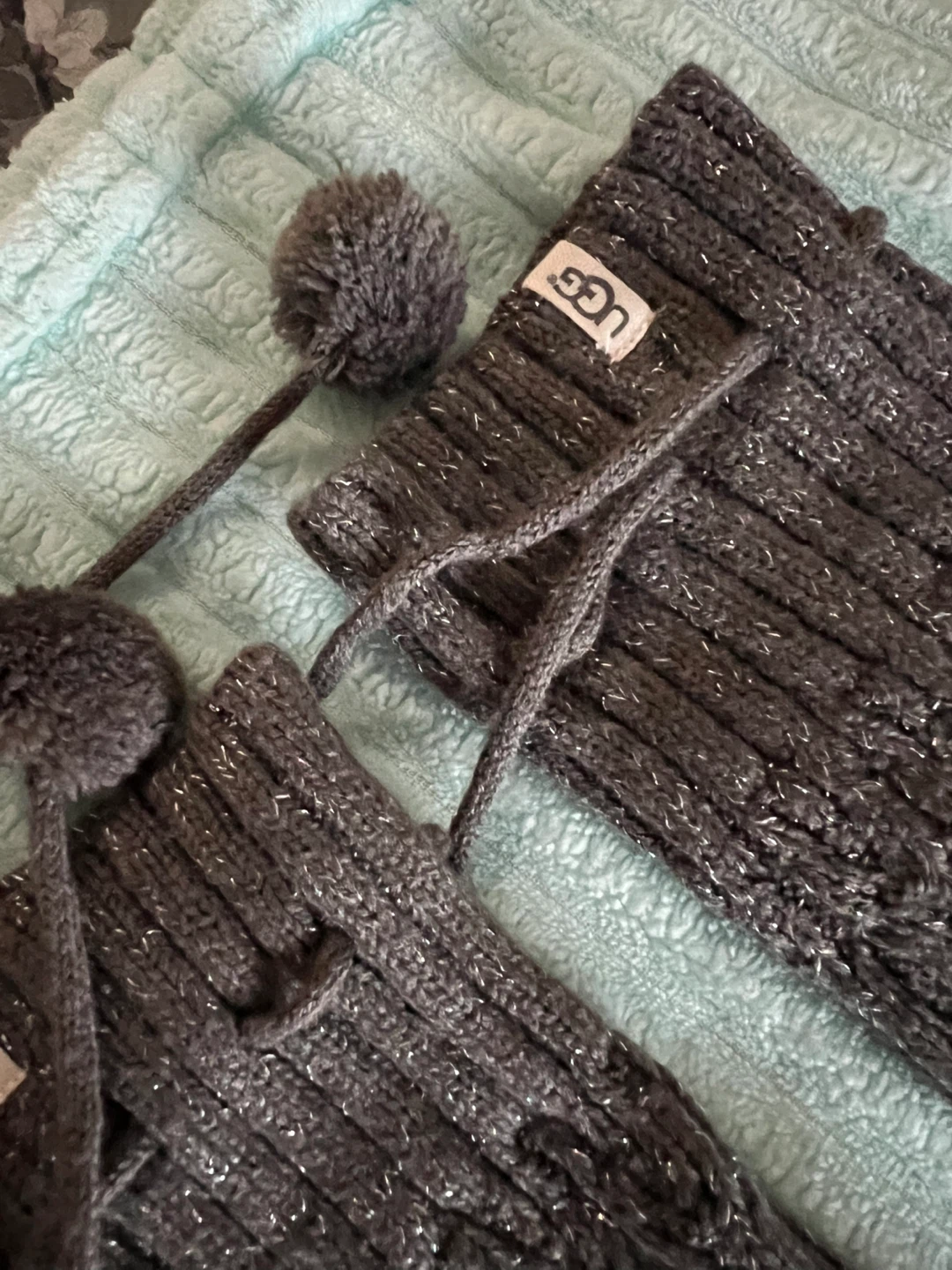 UGG Knit Pom Pom Socks - Grey - photo 3
