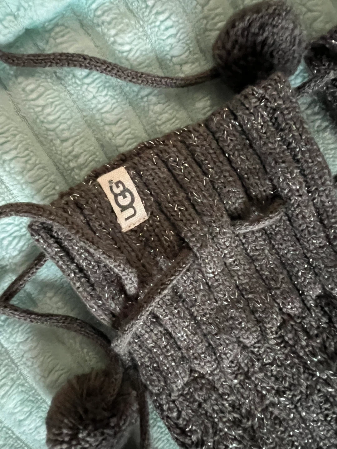 UGG Knit Pom Pom Socks - Grey