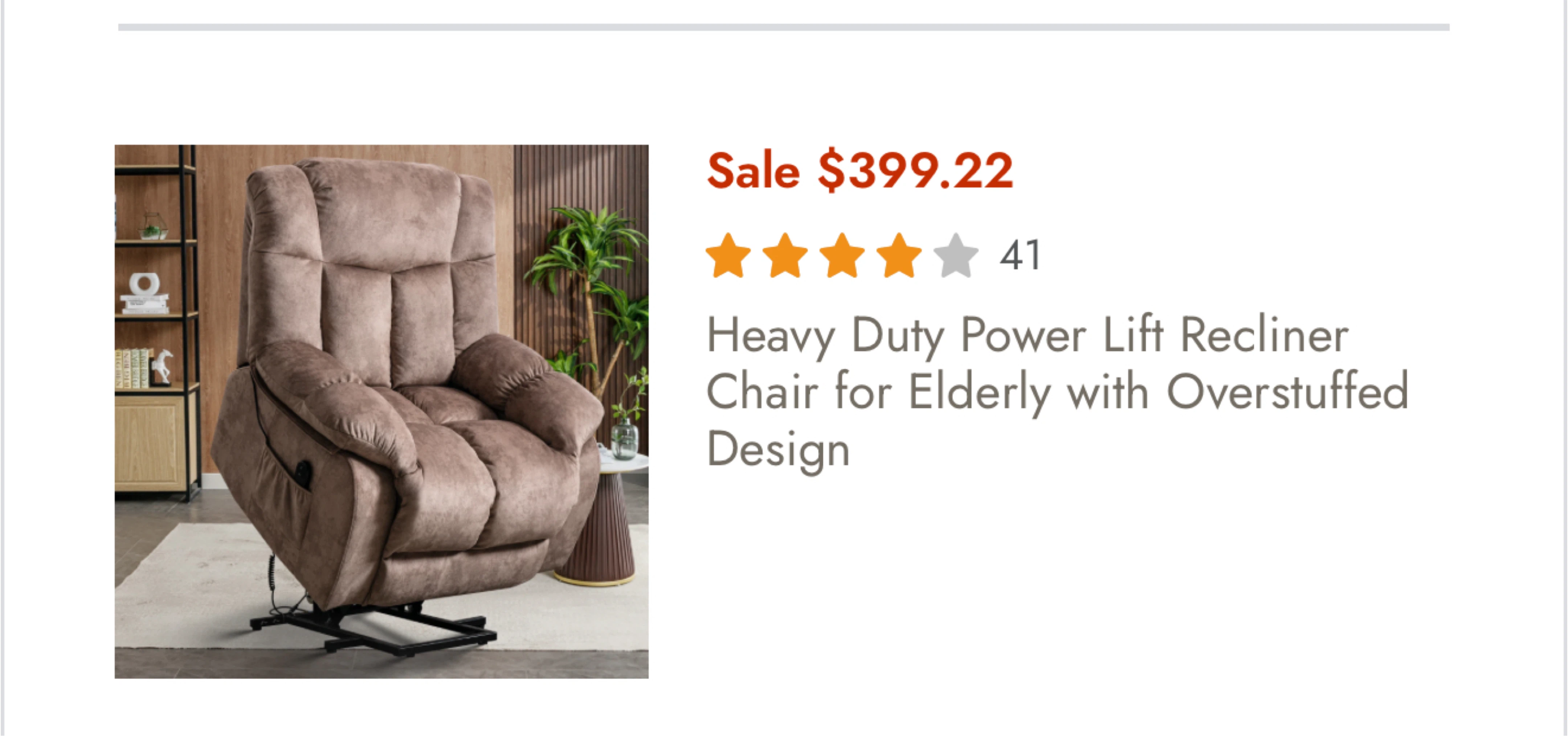 Heavy Duty Power Lift Recliner Chair