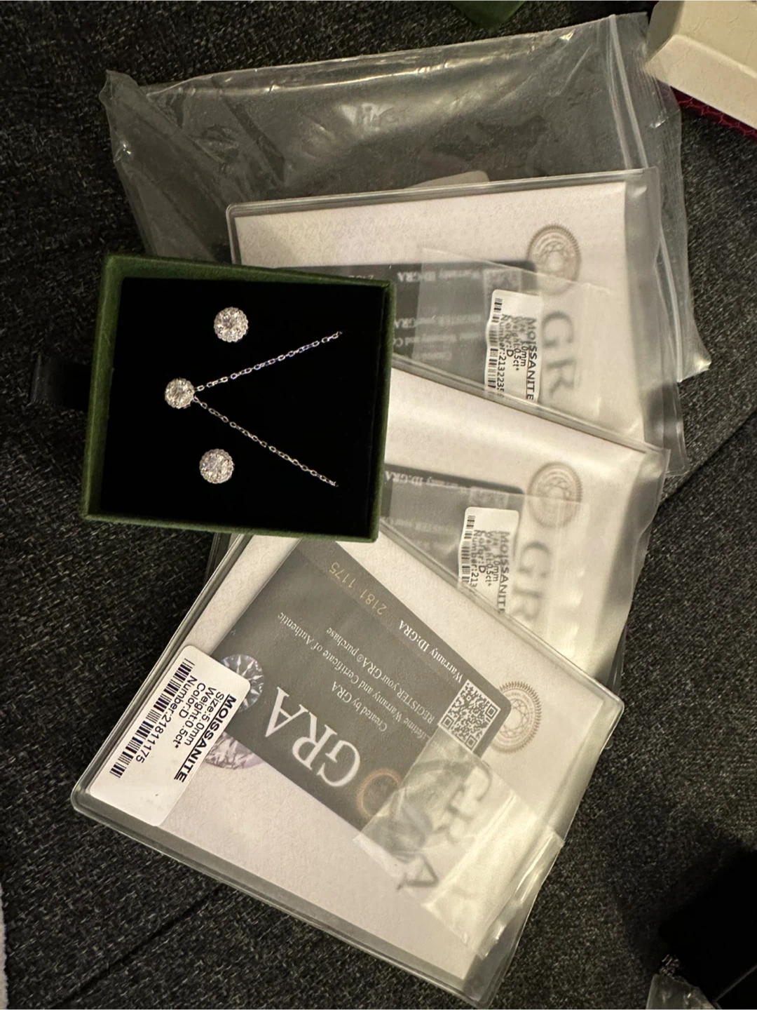 Moissanite - Earrings & Necklace - photo 2