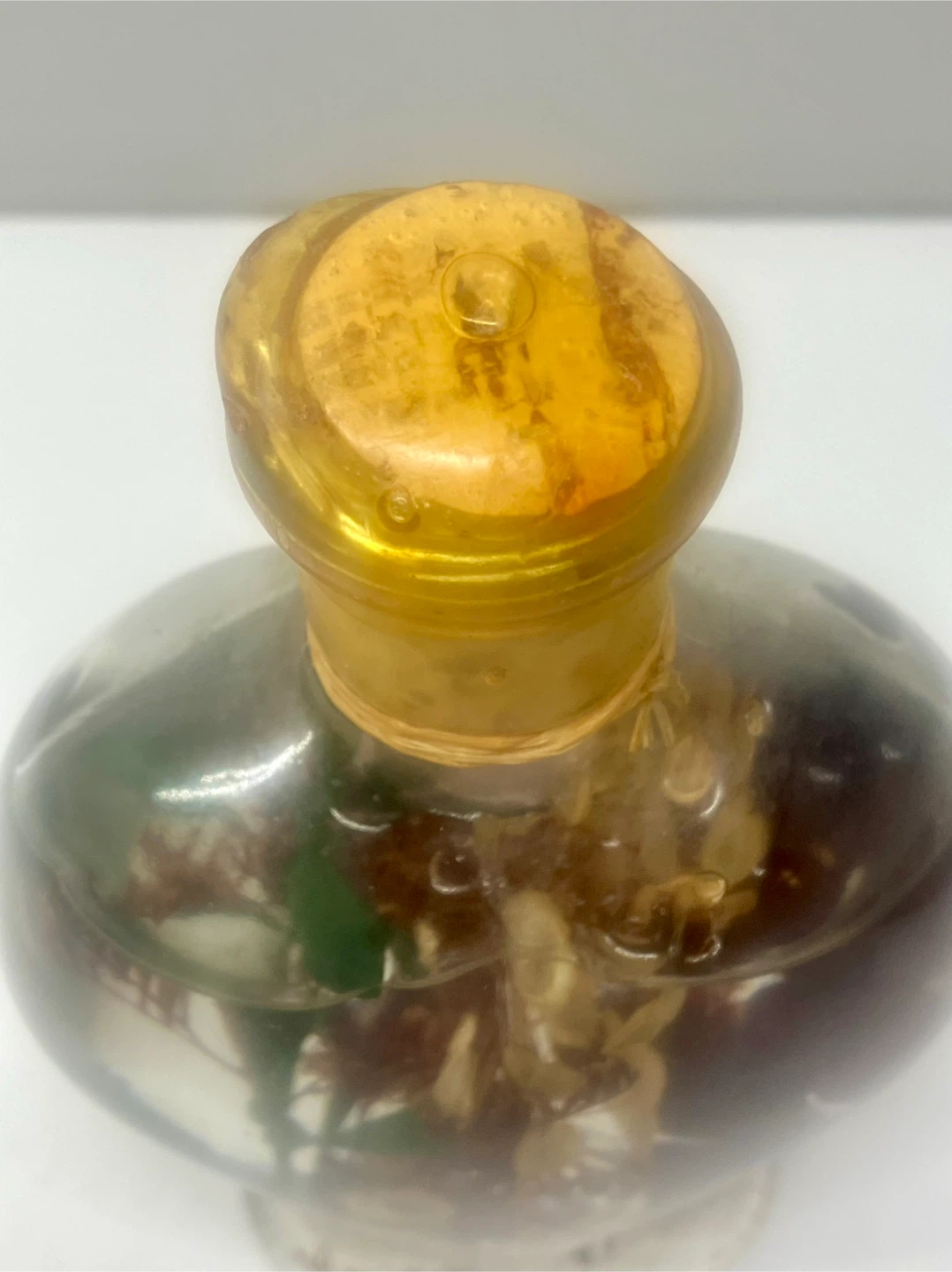 Vintage Heart Shaped Botanical Decor Bottle -  6.5” x 4” - photo 4