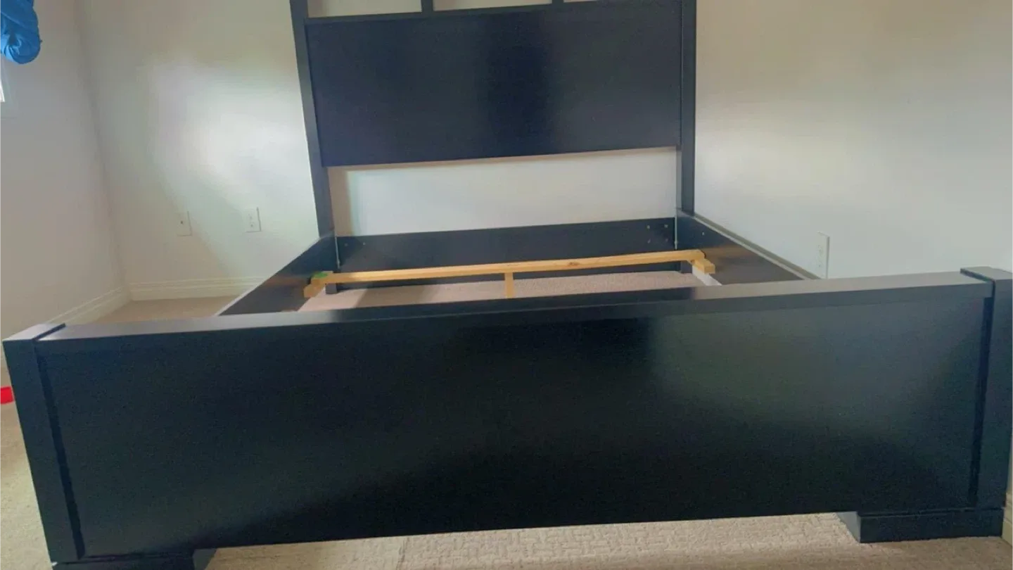 Queen, Black Bed Frame. Comes with dresser image indicator(3)